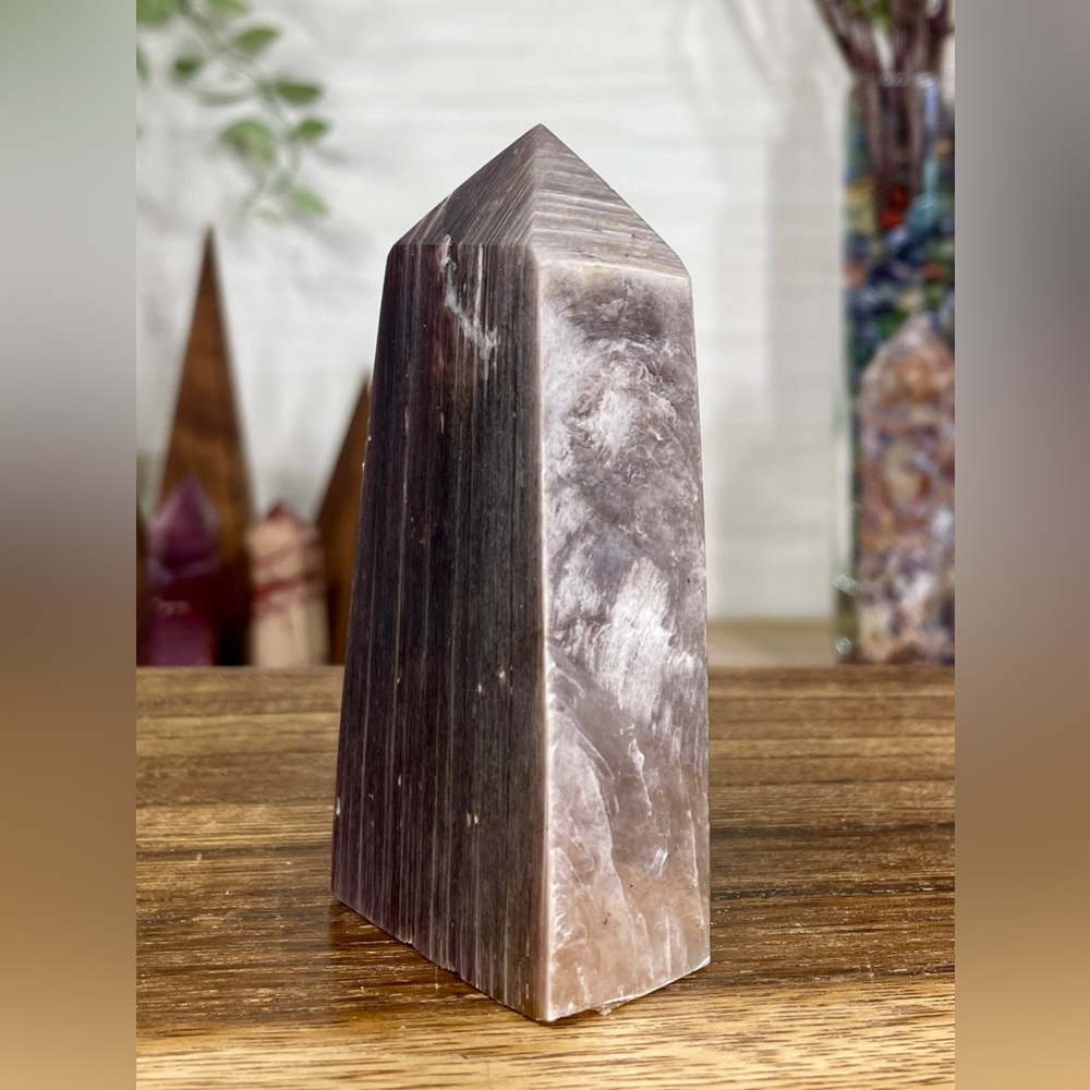1982 Lepidolite (Purple Mica) Crystal Tower, Super Flashy